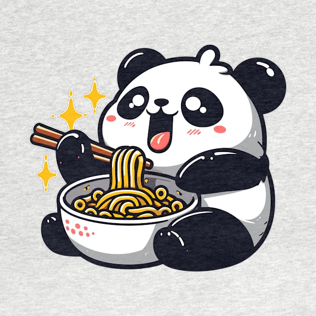 Panda Eating Ramen by PhotoSphere